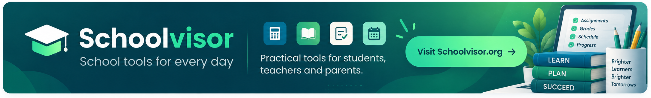 Schoolvisor — practical school tools for students, teachers and parents